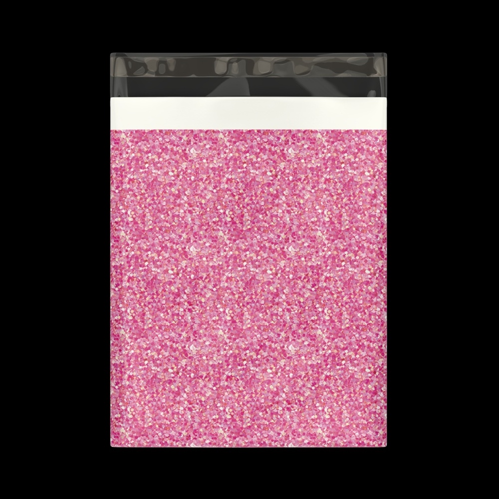 10”x13” pink confetti poly mailers 50 pk - Picture 2 of 3